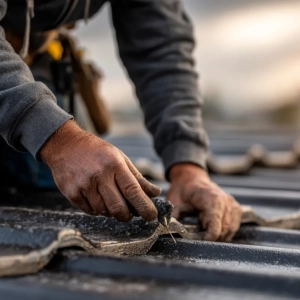 Roofer carrying out routine roof maintenance in Lewisham